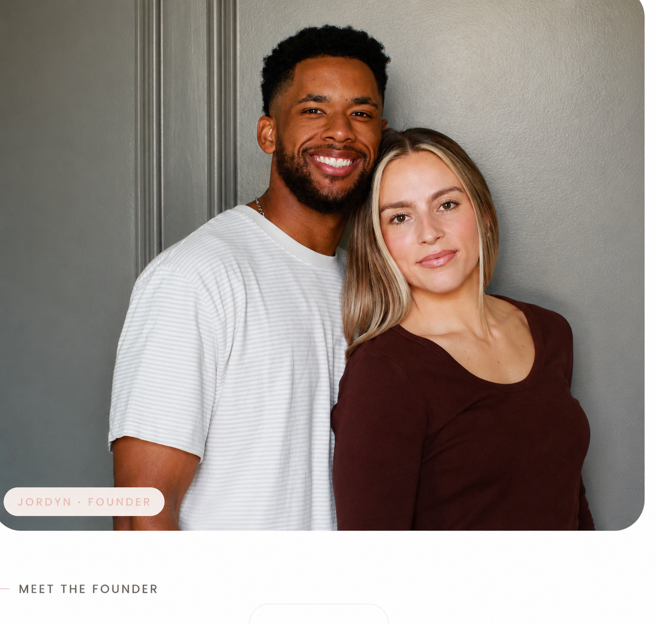 Jordyn, founder of Pretty Sites Co., with her husband